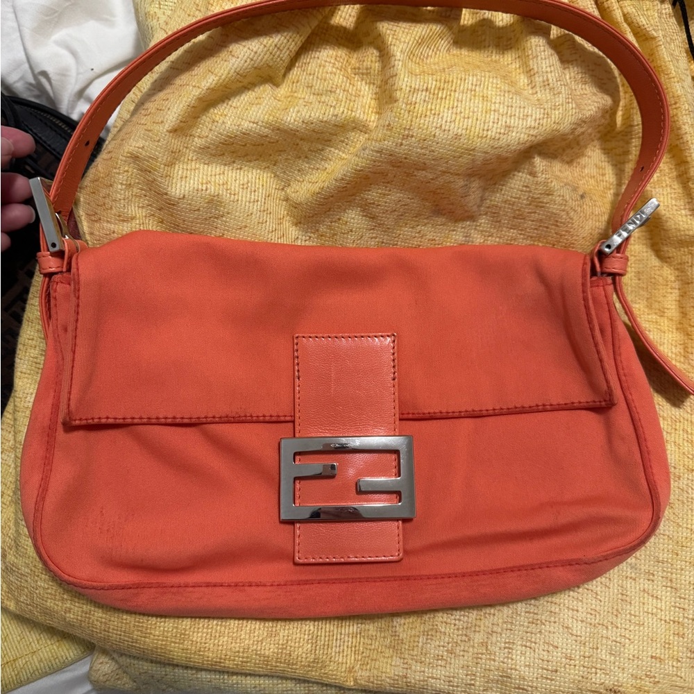 Fendi Baguette Salmon Designer Bag